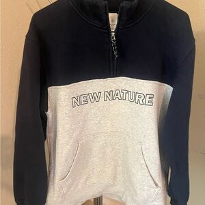 H&M Black and Gray Quarter-Zip Sweatshirt